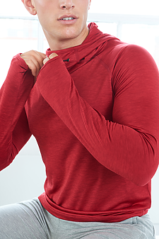 MENS COOL COWL NECK TOP