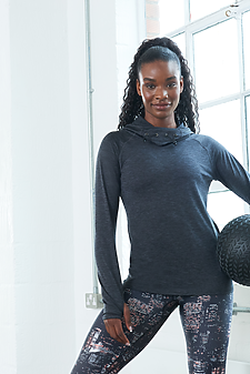 LADIES COOL COWL NECK TOP