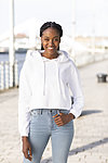 GIRLIE CROPPED HOODIE ARCTIC WHITE