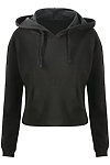 GIRLIE CROPPED HOODIE JET BLACK