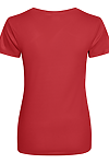 LADIES COOL T FIRE RED back
