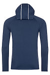 MENS COOL COWL NECK TOP NAVY MELANGE back