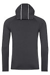 MENS COOL COWL NECK TOP BLACK MELANGE back