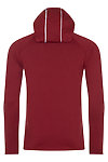 MENS COOL COWL NECK TOP RED MELANGE back