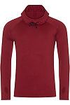 MENS COOL COWL NECK TOP RED MELANGE