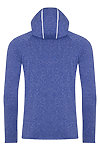 MENS COOL COWL NECK TOP ROYAL MELANGE back