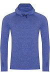 MENS COOL COWL NECK TOP ROYAL MELANGE