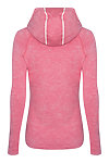 LADIES COOL COWL NECK TOP ELECTRIC PINK MELANGE back