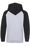 BASEBALL HOODIE HEATHER GREY/JET BLACK back