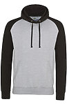 BASEBALL HOODIE HEATHER GREY/JET BLACK