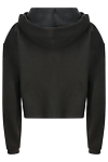 GIRLIE CROPPED HOODIE JET BLACK