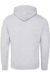 CROSS NECK HOODIE HEATHER GREY back