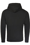 CROSS NECK HOODIE JET BLACK back