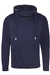 CROSS NECK HOODIE OXFORD NAVY