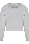 GIRLIE CROPPED SWEAT HEATHER GREY