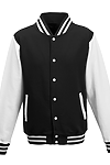 LETTERMAN JACKET JET BLACK/WHITE