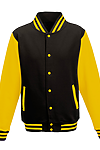 LETTERMAN JACKET JET BLACK/SUN YELLOW