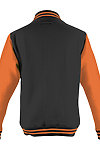 LETTERMAN JACKET JET BLACK / ORANGE CRUSH back