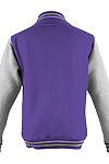 LETTERMAN JACKET PURPLE / HEATHER GREY back