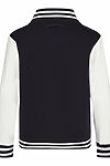 YOUTHS LETTERMAN JACKET JET BLACK/WHITE back