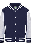 YOUTHS LETTERMAN JACKET OXFORD NAVY / HEATHER GREY