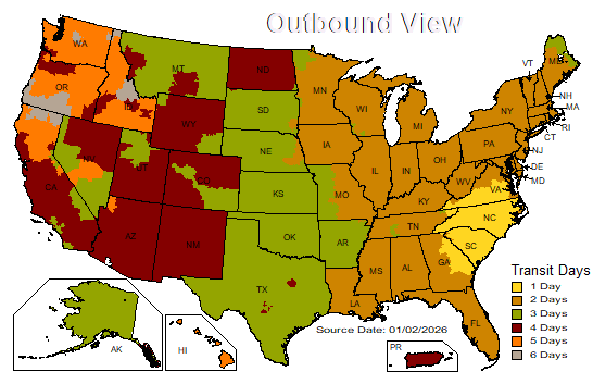 Shipping Coverage Map
