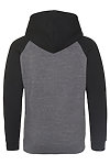 BASEBALL HOODIE CHARCOAL/JET BLACK back