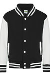 YOUTHS LETTERMAN JACKET JET BLACK/ WHITE