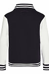 YOUTHS LETTERMAN JACKET JET BLACK/ WHITE back