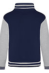 YOUTHS LETTERMAN JACKET OXFORD NAVY/ HEATHER GREY back